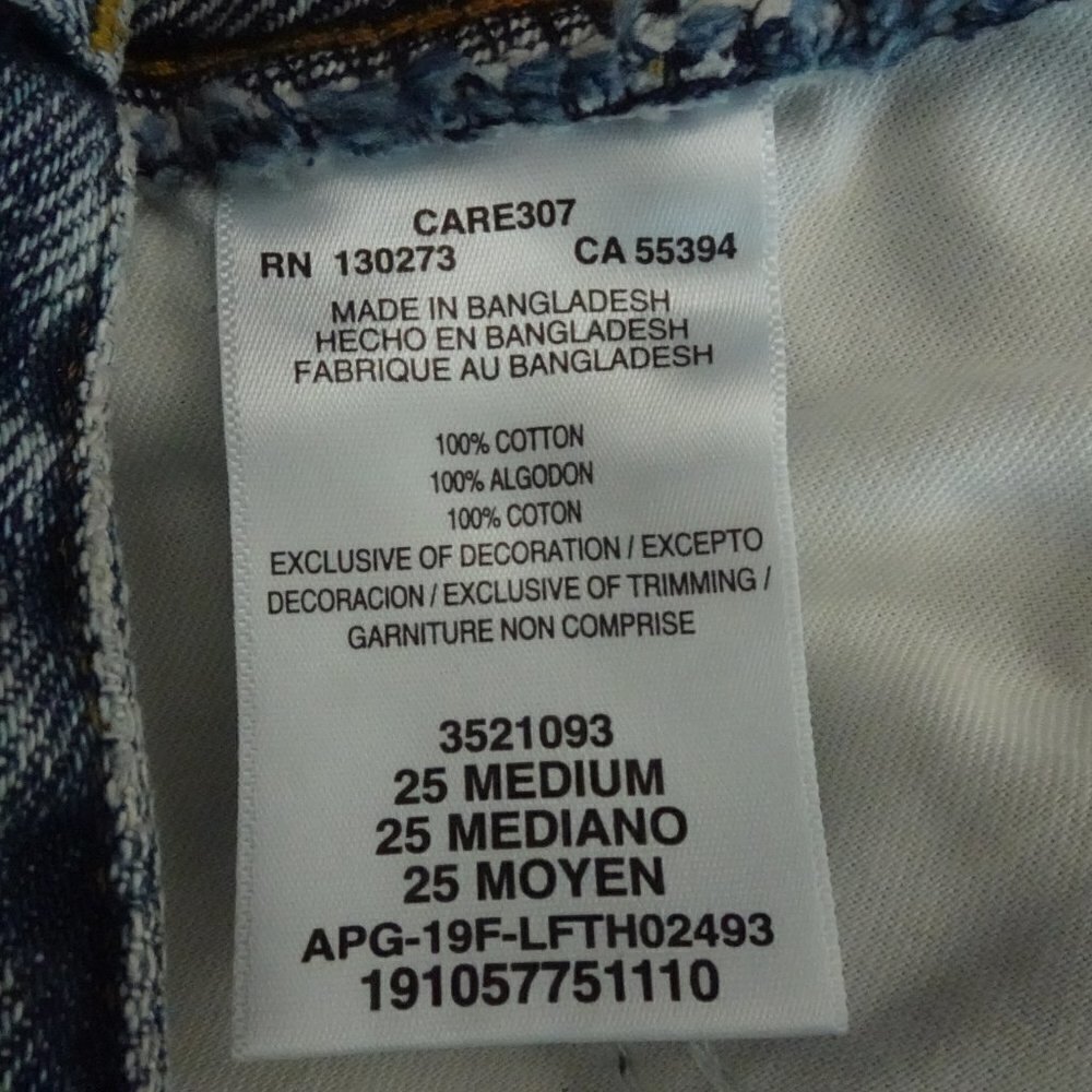 Lee Denim Jean Skirt Women's Size 25 Blue High Rise Midi - Picture 9 of 10